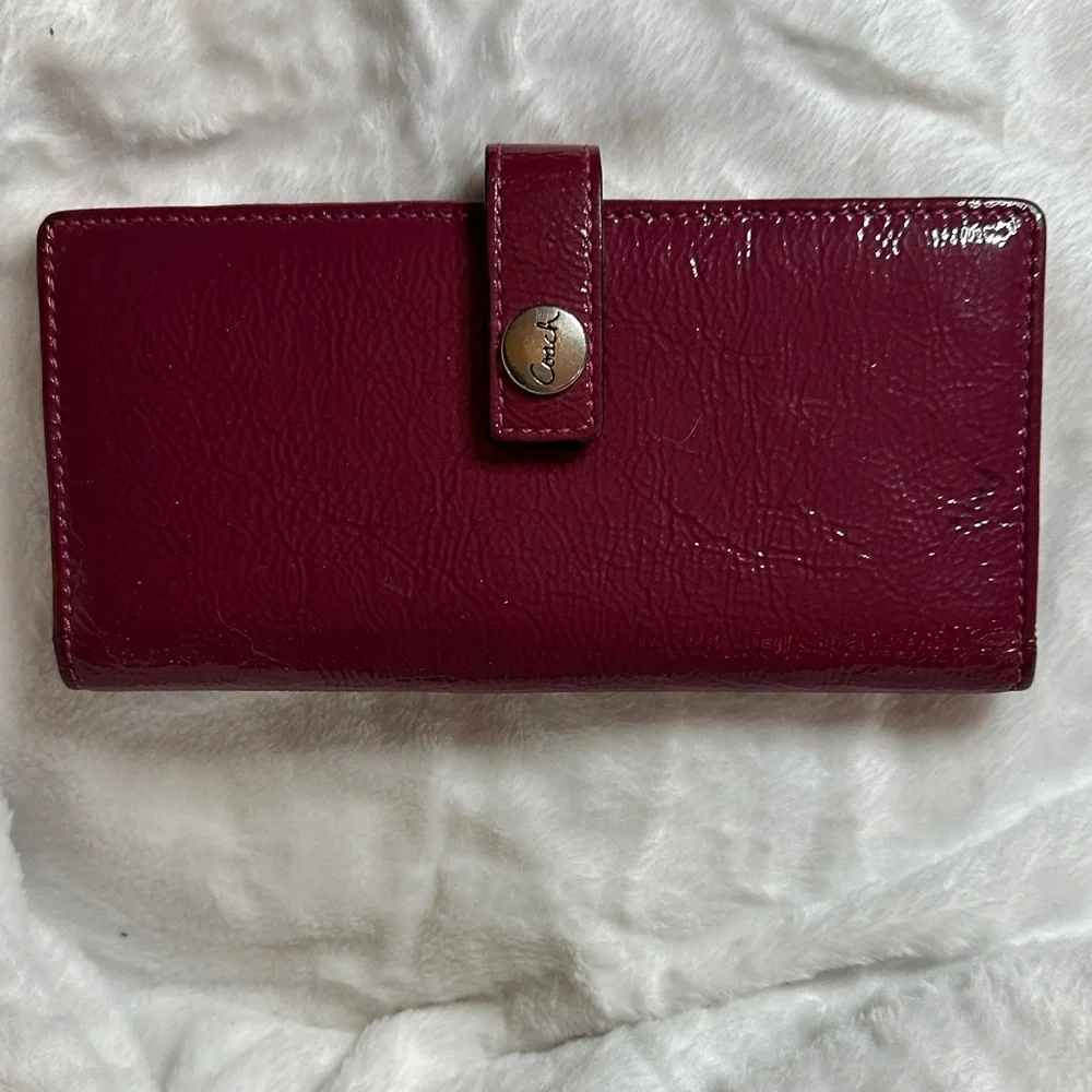 Coach Burgundy Leather Wallet